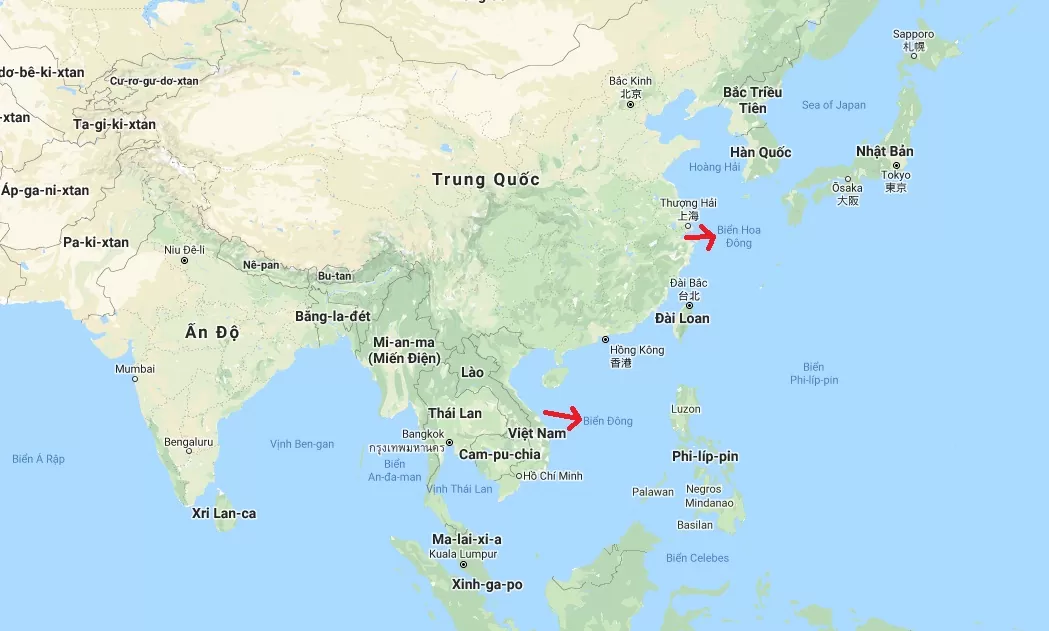 Biển Đông và Biển Hoa Đông Biển Đông và Biển Hoa Đông